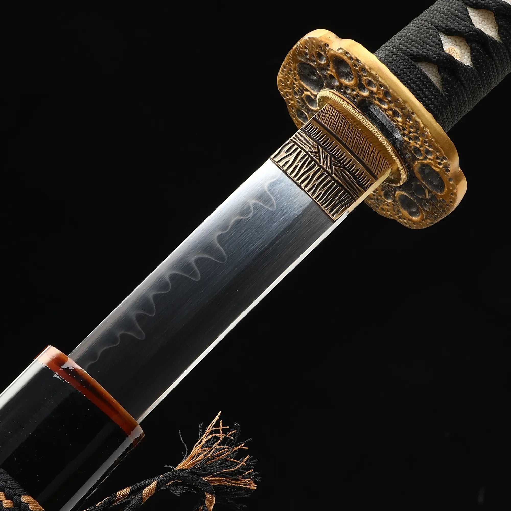 Handcrafted Full Tang Katana Sword T10 Carbon Steel With Real Hamon Blade