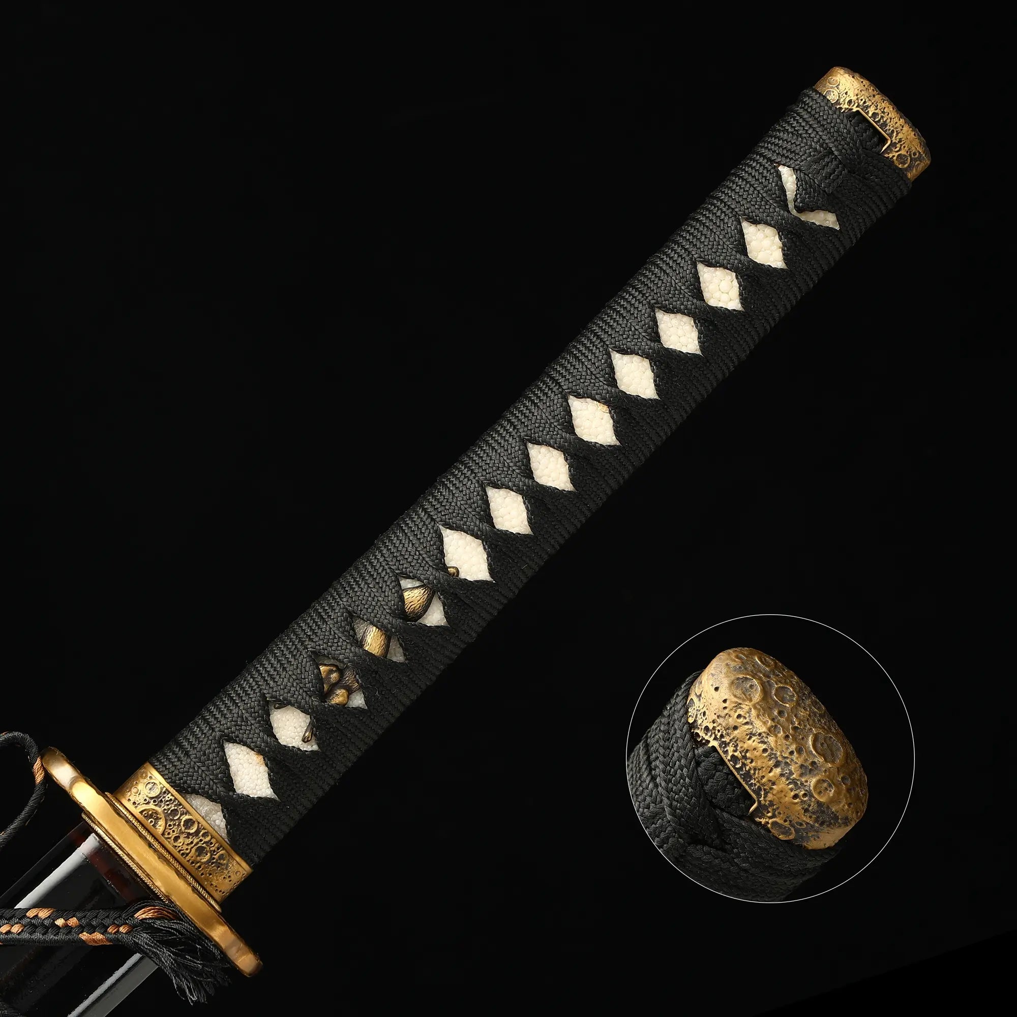 Handcrafted Full Tang Katana Sword T10 Carbon Steel With Real Hamon Blade