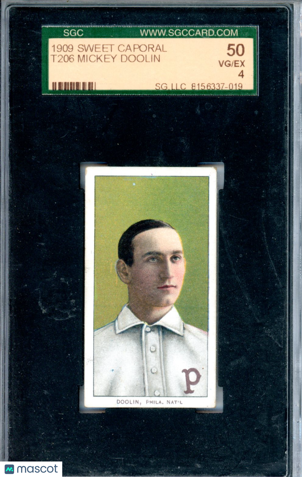 1909 Sweet Caporal (T206) Mickey Doolin SGC 4 Graded Sports Cards