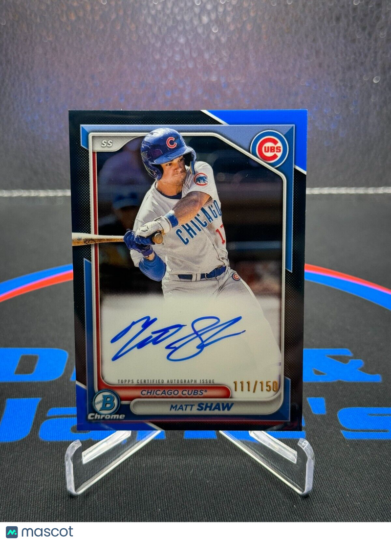 2024 Bowman Baseball Matt Shaw Prospect Auto Blue /150