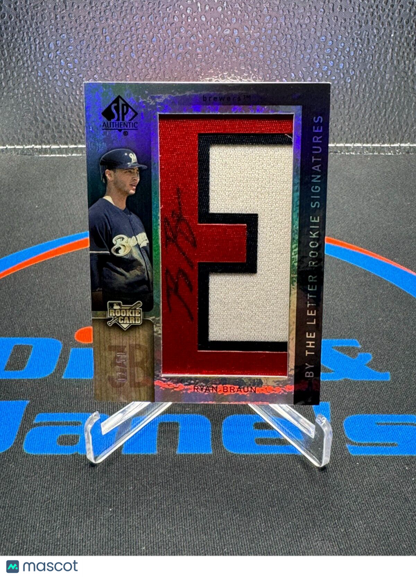 2007 SP Authentic Ryan Braun By The Letter Rookie Signatures E 2/50