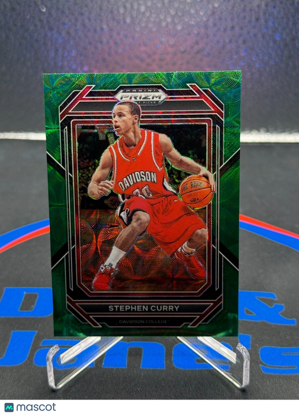 2023 Prizm Basketball College Steph Curry Green Choice 3/8 Davidson