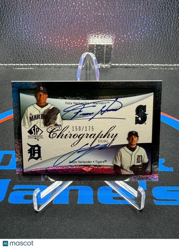 2007 SP Authentic Chirography Justin Verlander Felix Hernandez Dual Auto /175