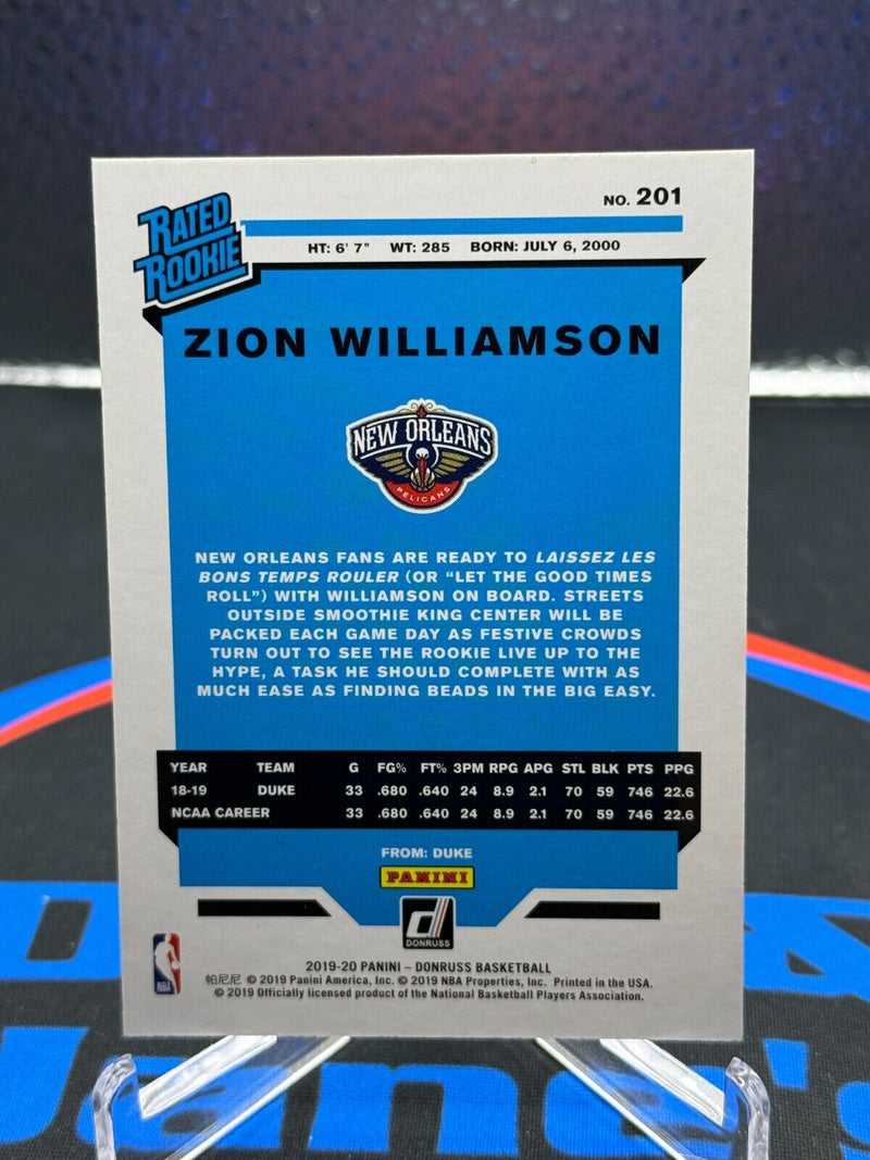 2019-2020 Donruss Zion Williamson Press Proof Rookie /199