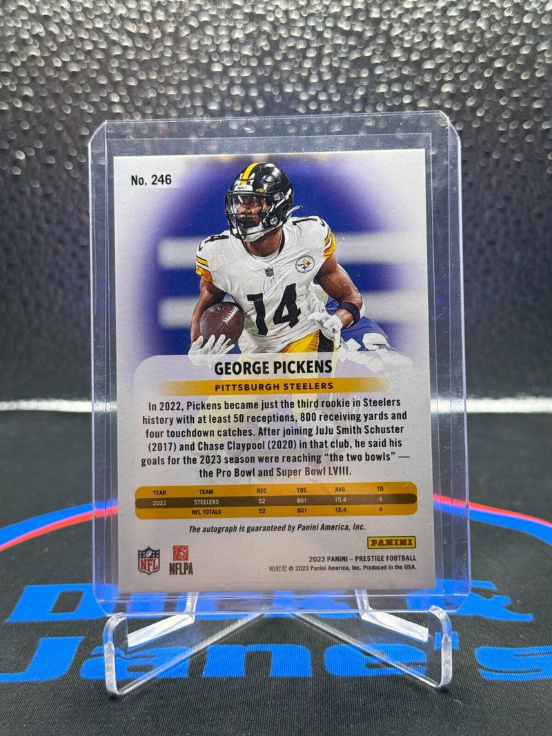 2023 Prestige George Pickens Blue Ice Auto 2/10 Steelers