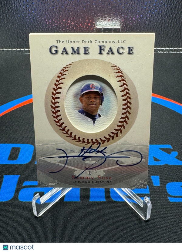 2003 Upper Deck Sammy Sosa Game Face On Card Autograph