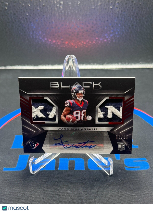 2022 Panini Black John Metchie III Dual Patch Auto /15