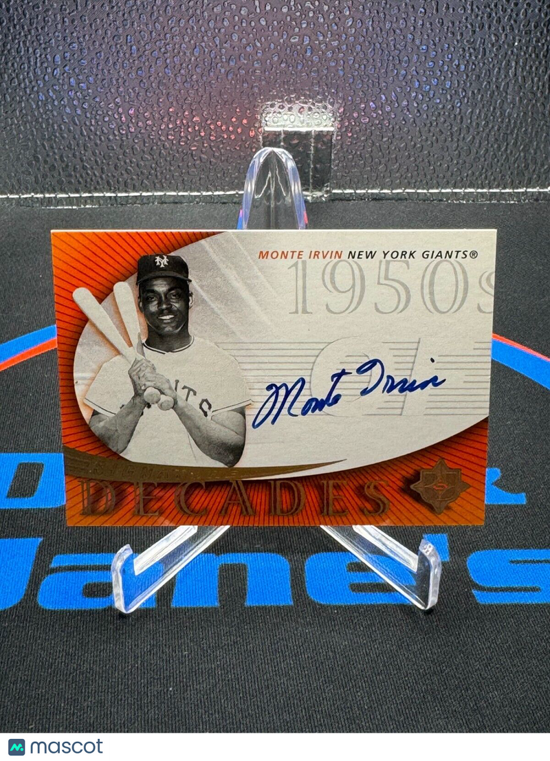 2005 Upper Deck Signature Decades Monte Irvin On Card Autograph SD-MI