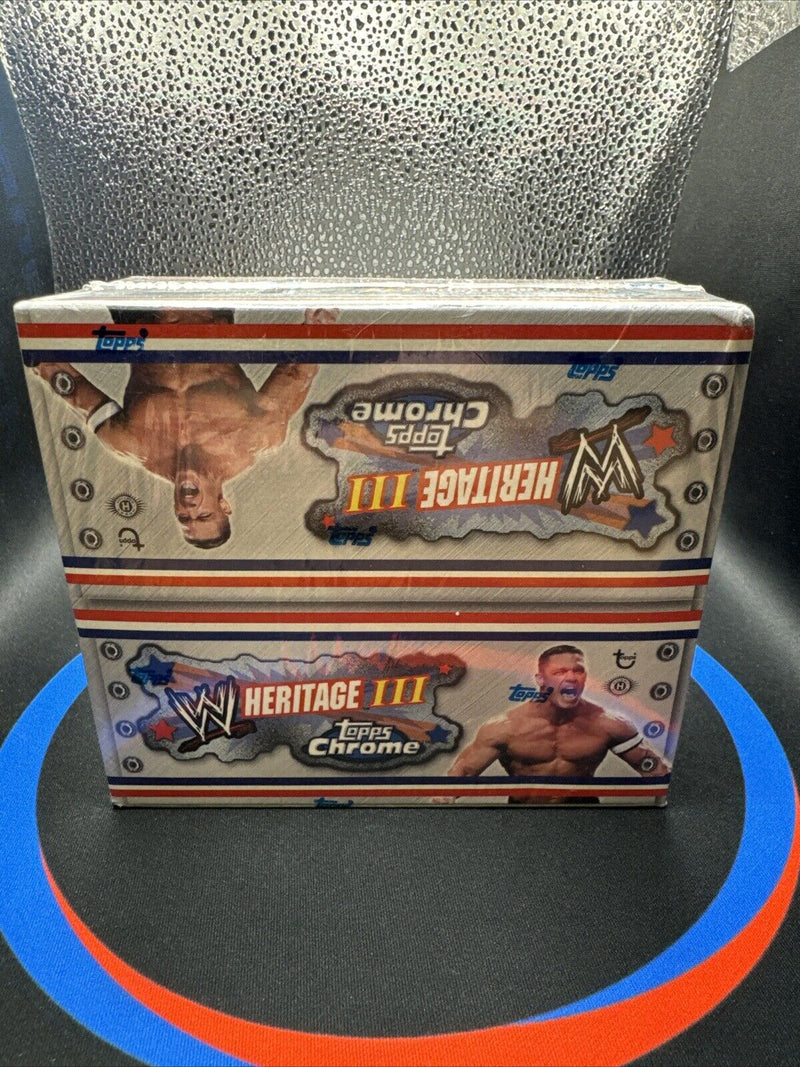 2008 WWE Heritage III Topps Chrome Hobby Box 24 Packs 5 Cards Per Pack