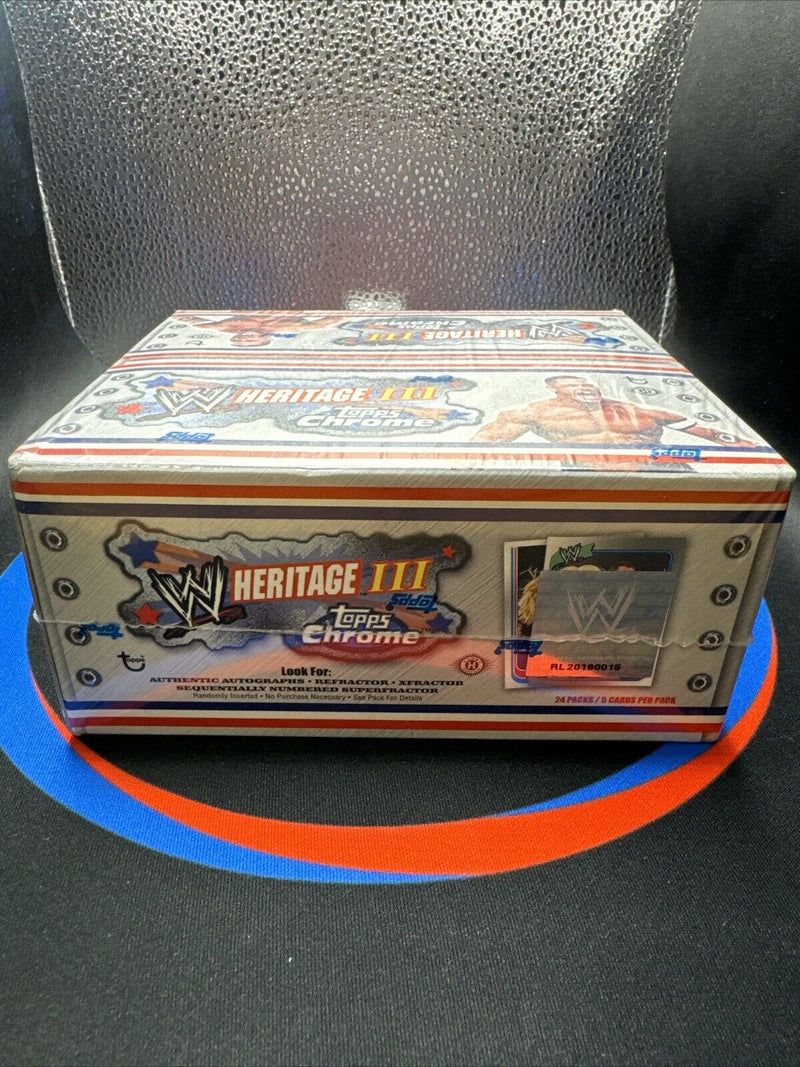 2008 WWE Heritage III Topps Chrome Hobby Box 24 Packs 5 Cards Per Pack