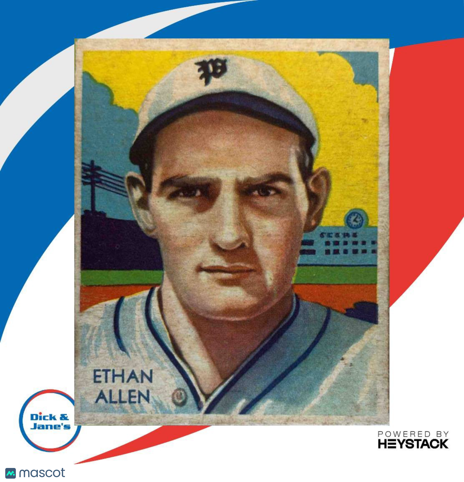 1934-36 National Chicle Diamond Stars #92 Ethan Allen Philadelphia Phillies EX - Sports Cards