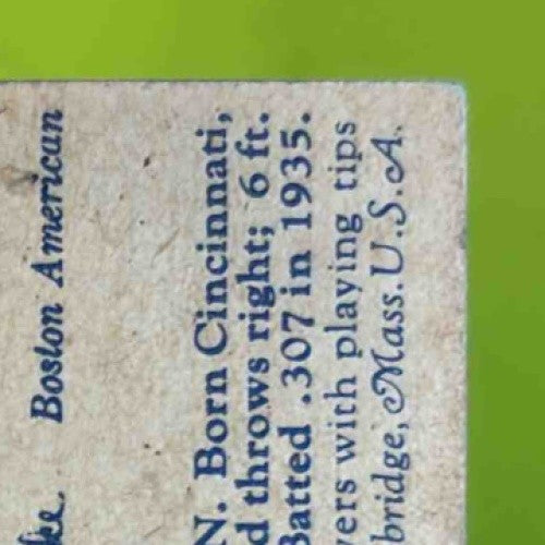 1934-36 National Chicle Diamond Stars #92 Ethan Allen Philadelphia Phillies EX - Sports Cards
