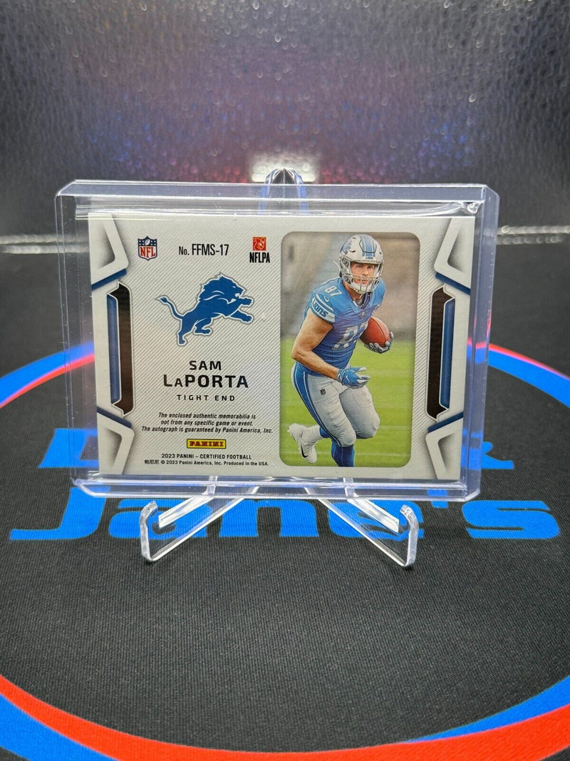 2023 Panini Certified SAM Laporta Freshman Fabric Auto RC /399 RPA Detroit Lion