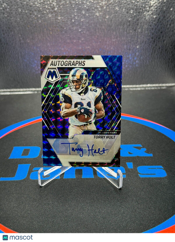 2023 Mosaic Torry Holt Blue Prizm Auto /99 St. Louis Rams