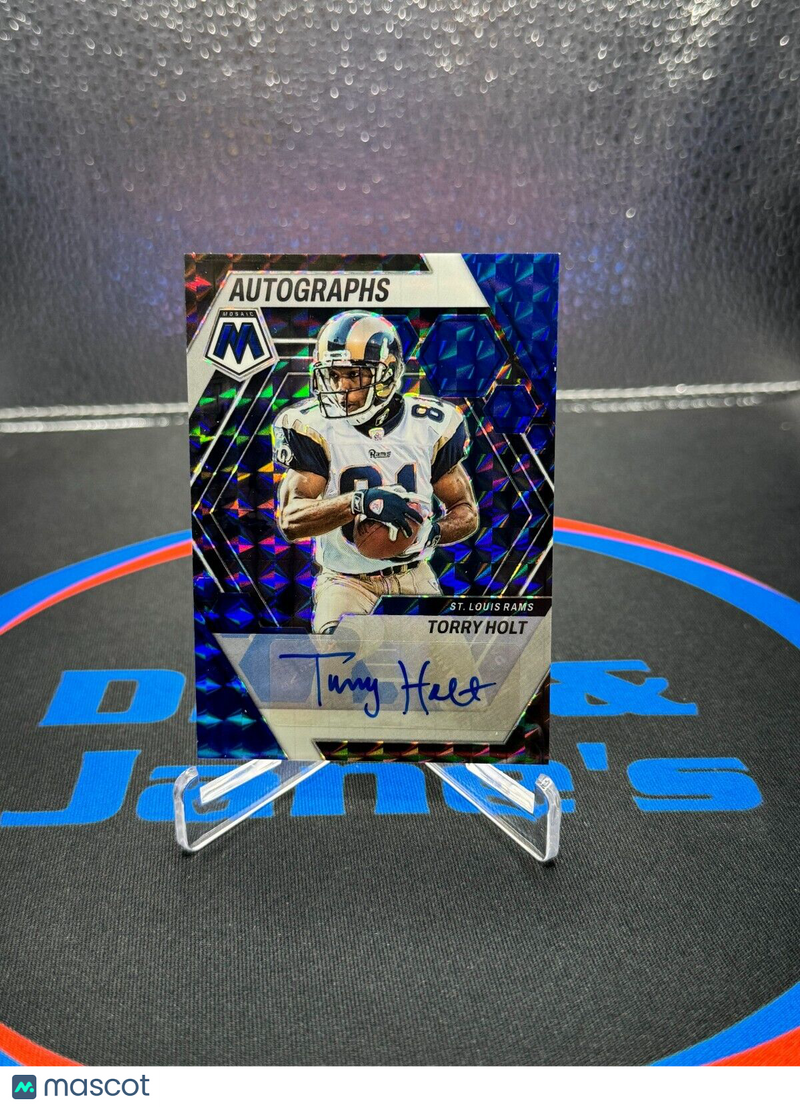 2023 Mosaic Torry Holt Blue Prizm Auto /99 St. Louis Rams