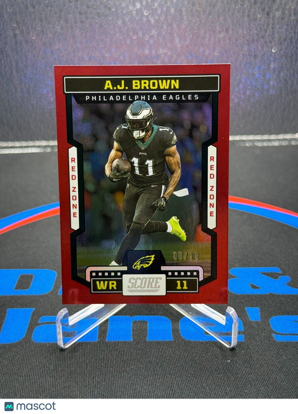 2023 Panini Score AJ Brown Red /20 Eagles