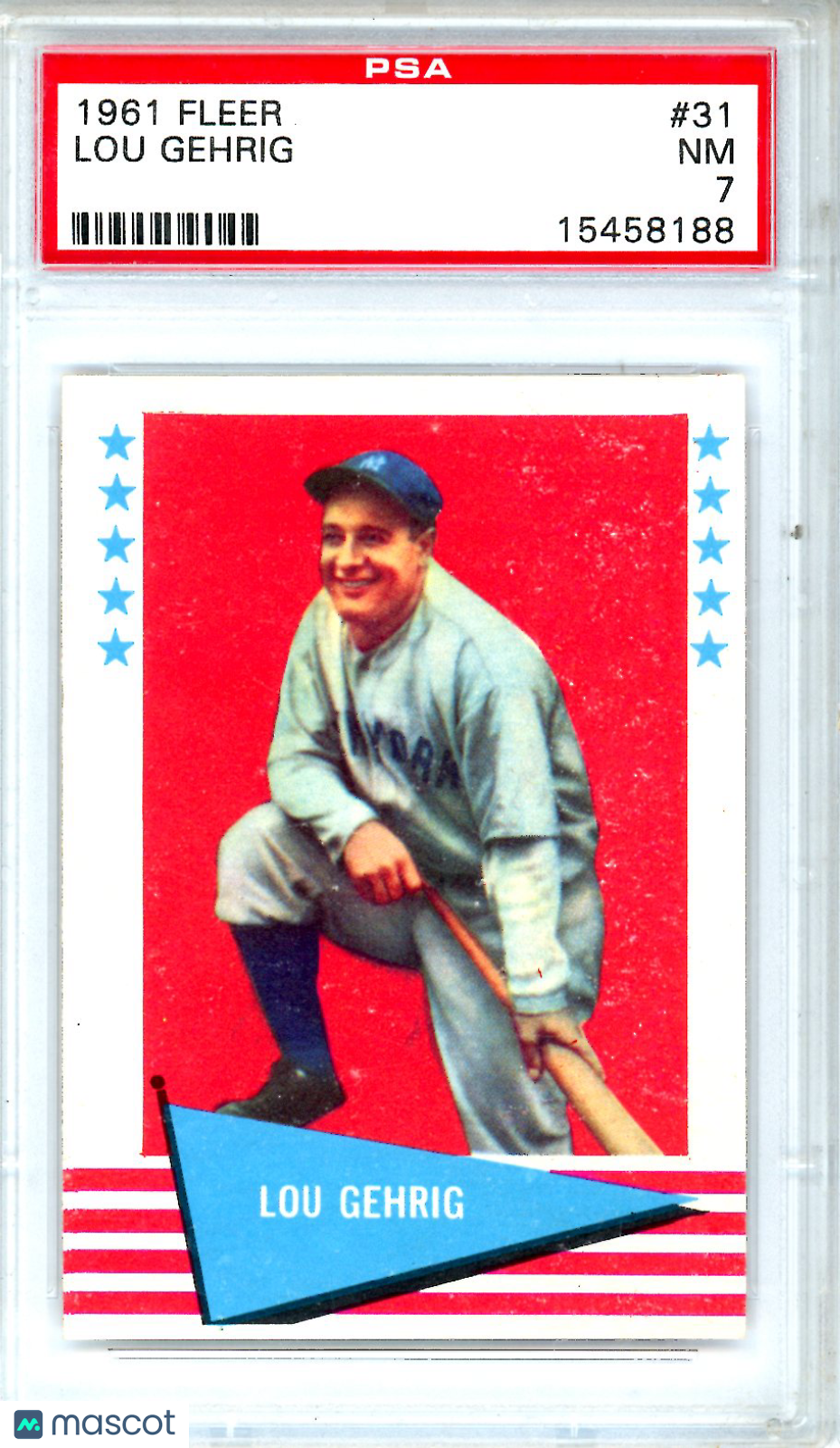 1961 Fleer Lou Gehrig #31 PSA 7 New York Yankees - Graded Sports Cards