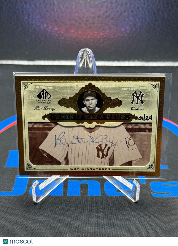 2006 SP Legendary Cuts When it Was A Game Bill Dickey Auto 1/24