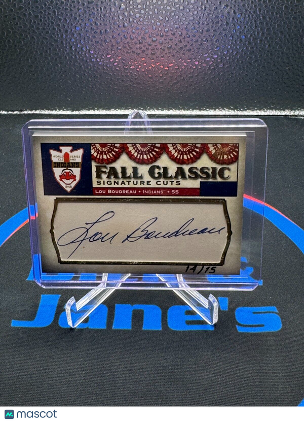 2008 SP Legendary Cuts Lou Boudreau 1948 Fall Classic Auto /15