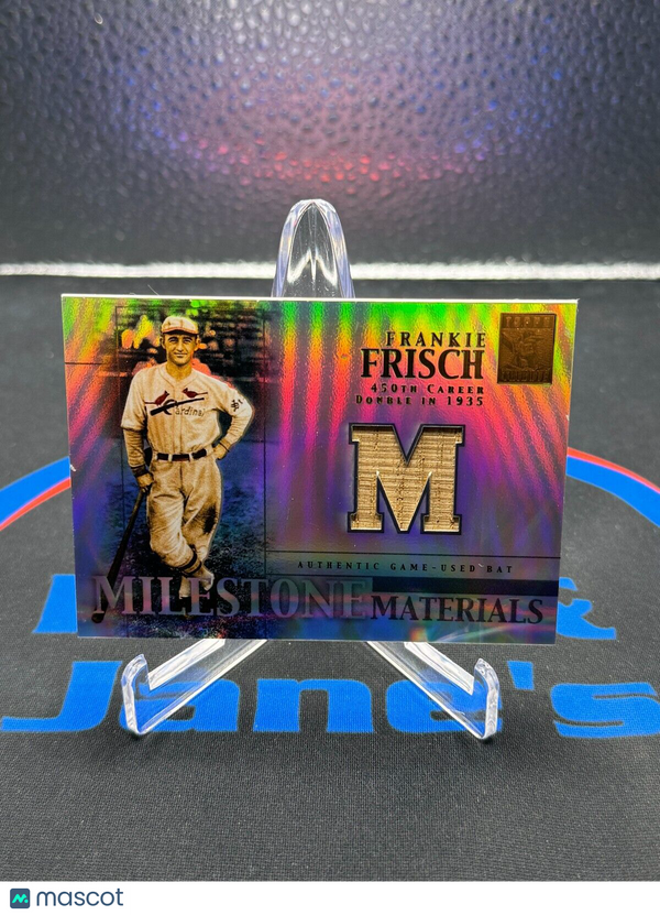 Frankie Frisch GU bat Card 2002 Topps Tribute Milestone Materials