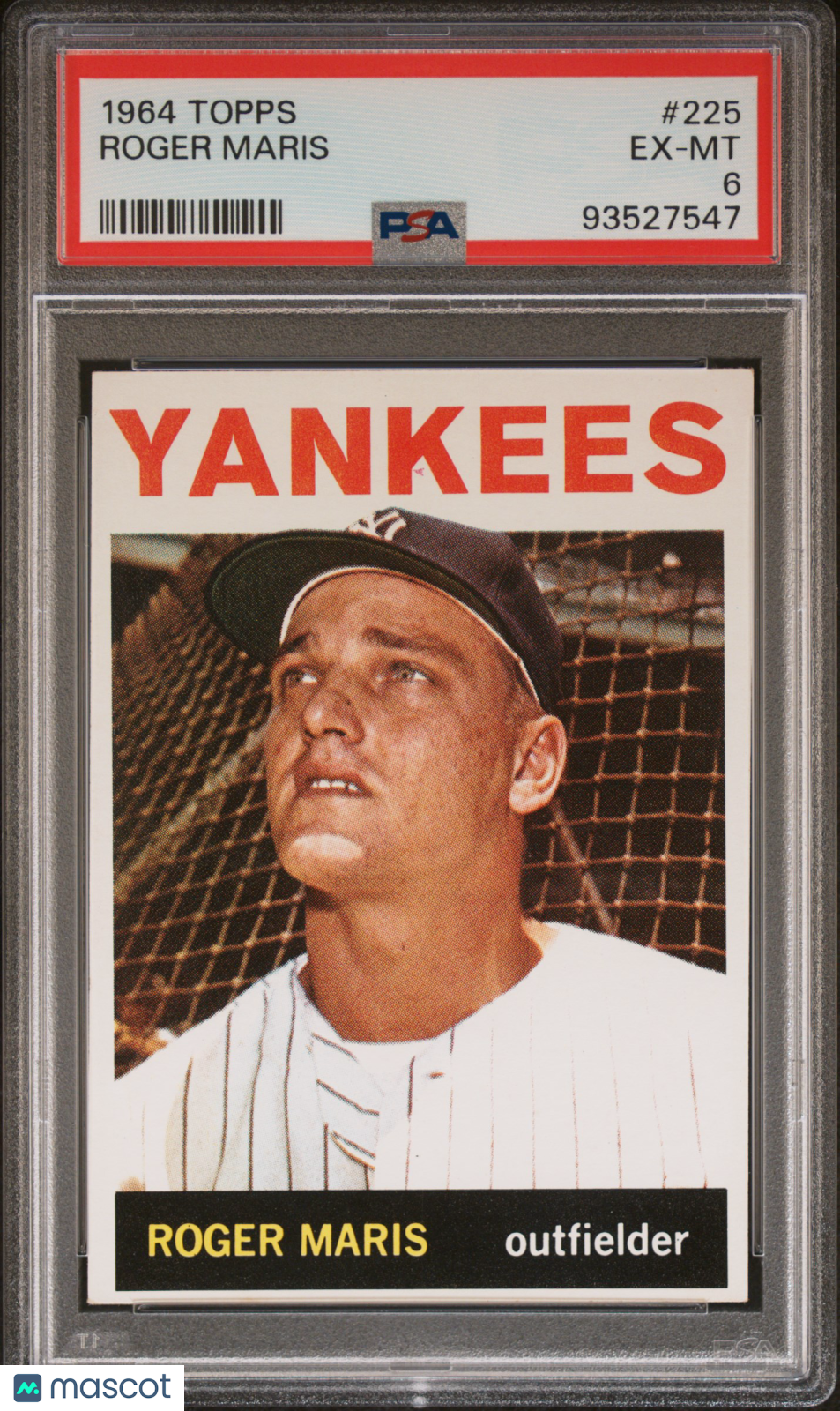1964 Topps Roger Maris #225 PSA 6 - Graded Sports Cards