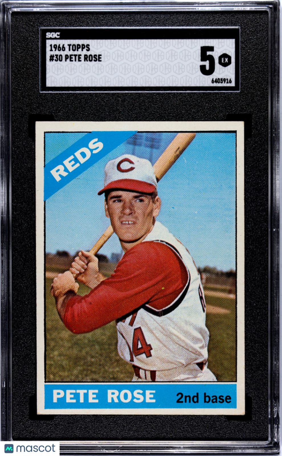 1966 Topps Pete Rose #30 SGC 5 Cincinnati Reds - Graded Sports Cards