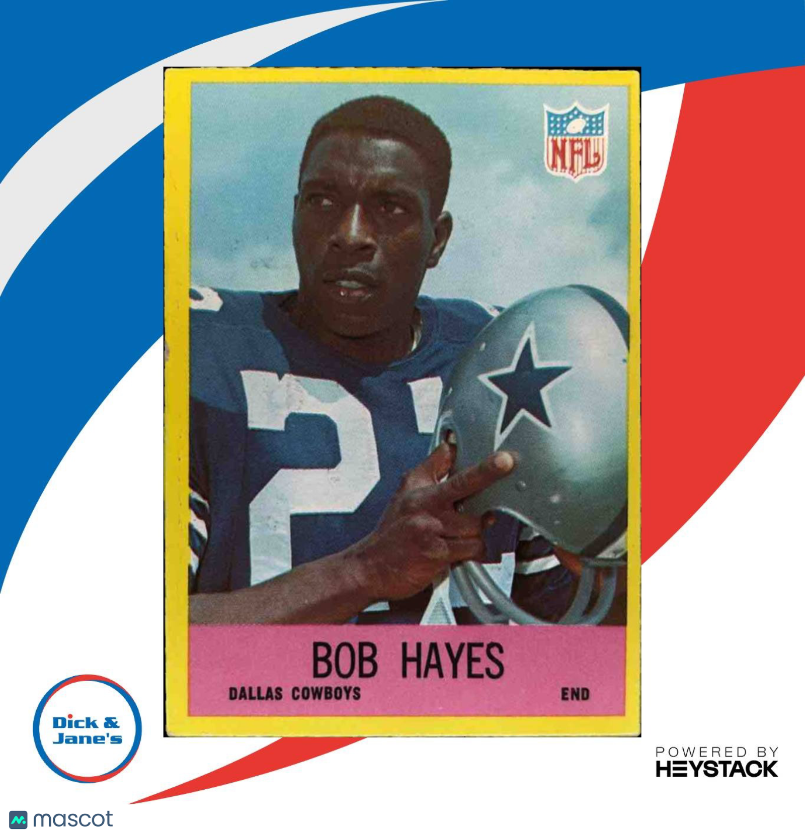 1967 Philadelphia Bob Hayes #52 Dallas Cowboys - Sports Cards