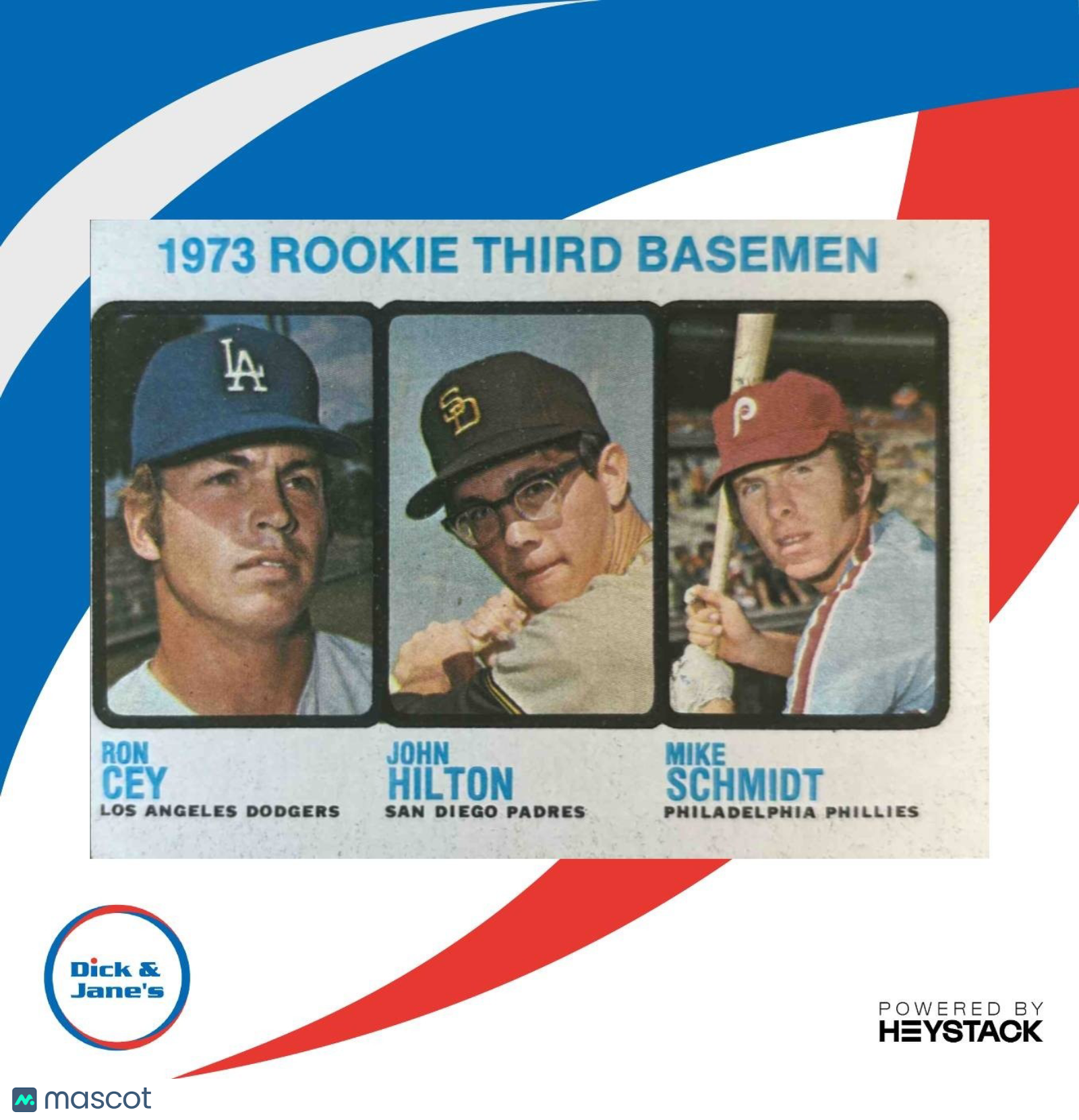 1973 Topps Rookie Third Basemen (Ron Cey John Hilton Mike Schmidt) #615 RC - Sports Cards