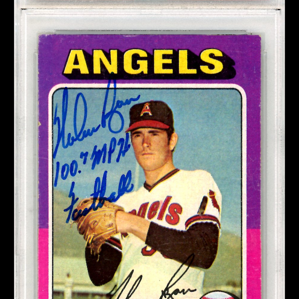 1975 Topps Nolan Ryan INSCRIBED ON CARD AUTO PSA