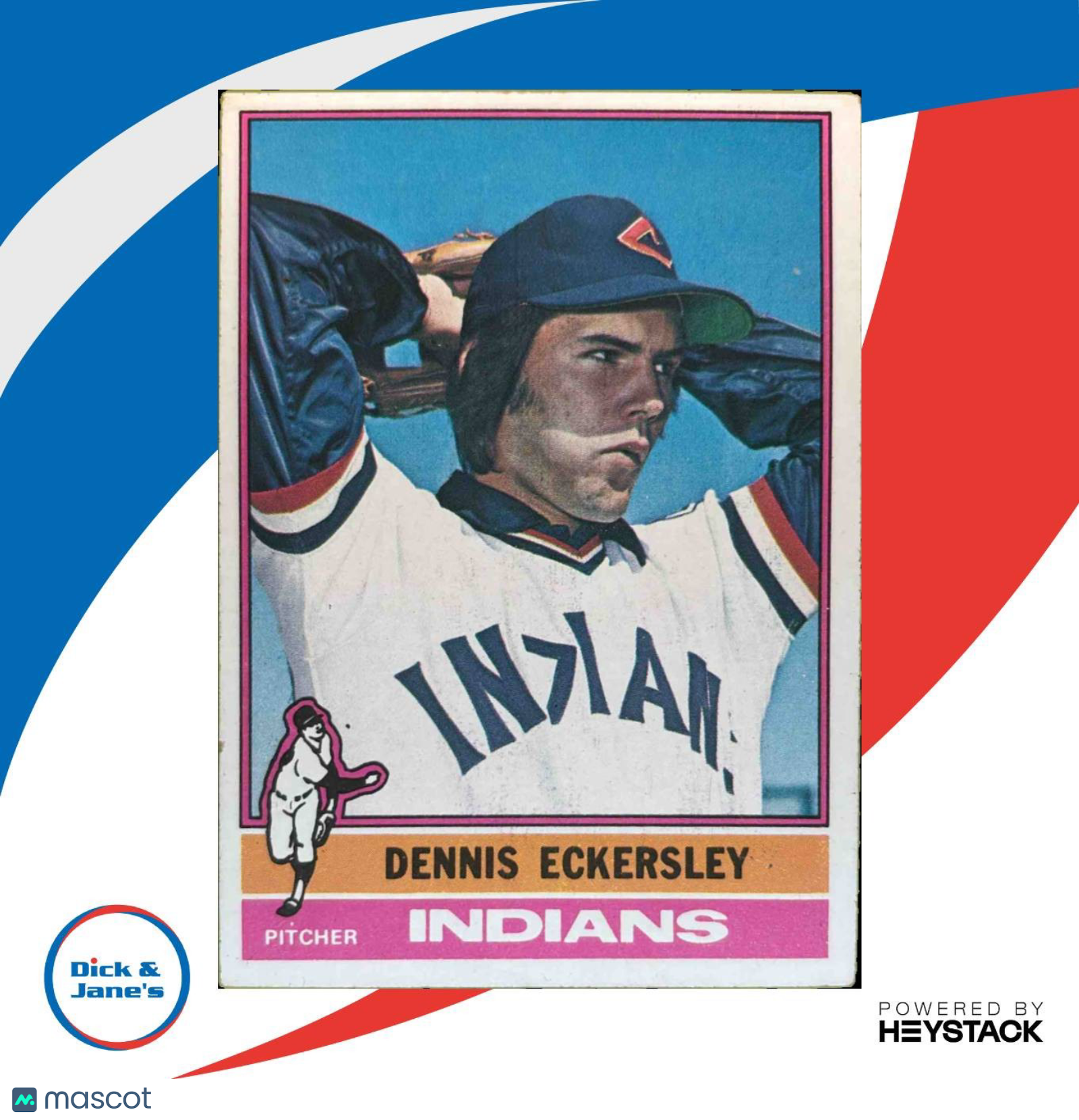 1976 Topps Dennis Eckersley #98 RC Cleveland Indians Rookie Card - Sports Cards