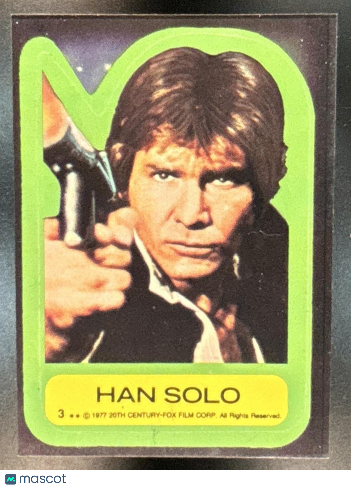 1977 Topps Star Wars Han Solo Stickers #3 - Non-Sports Cards
