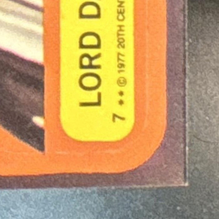 1977 Topps Star Wars Lord Darth Vader Stickers #7 - Non-Sports Cards
