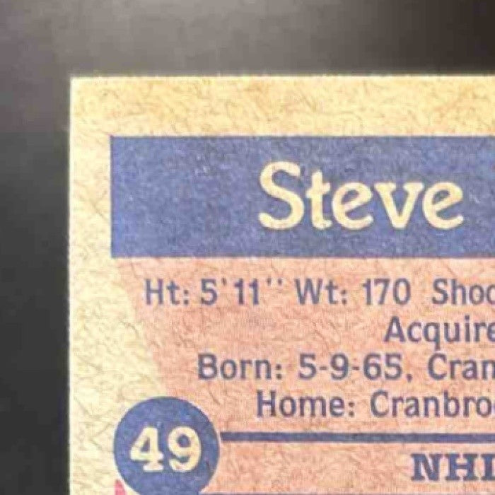 1984-85 Topps Steve Yzerman #49 RC Detroit Red Wings - Sports Cards
