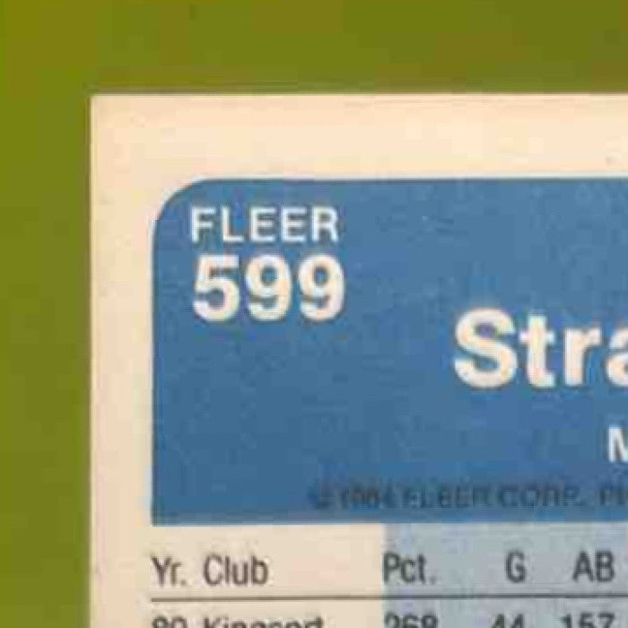 1984 Fleer Darryl Strawberry #599 RC New York Mets - Sports Cards
