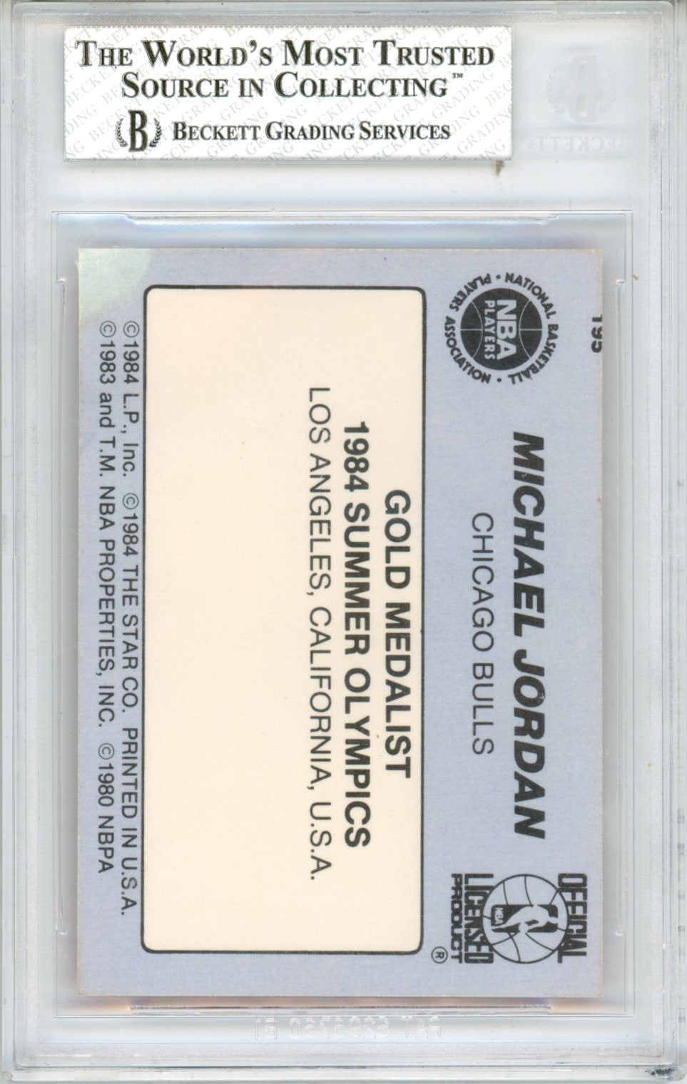 1984 Star Michael Jordan #195 BGS 2.5 - Graded Sports Cards