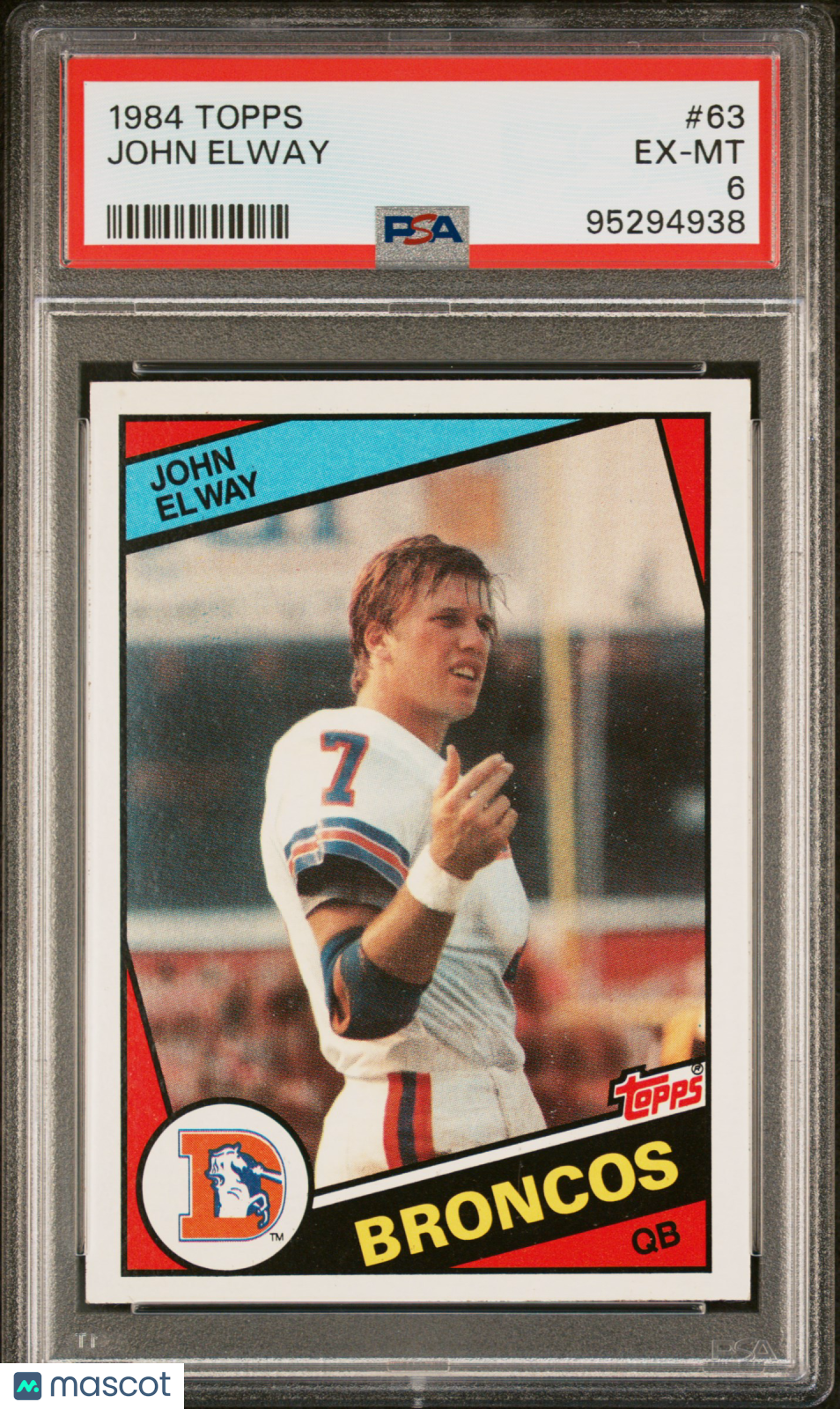 1984 Topps John Elway #63 PSA 6 Denver Broncos - Graded Sports Cards