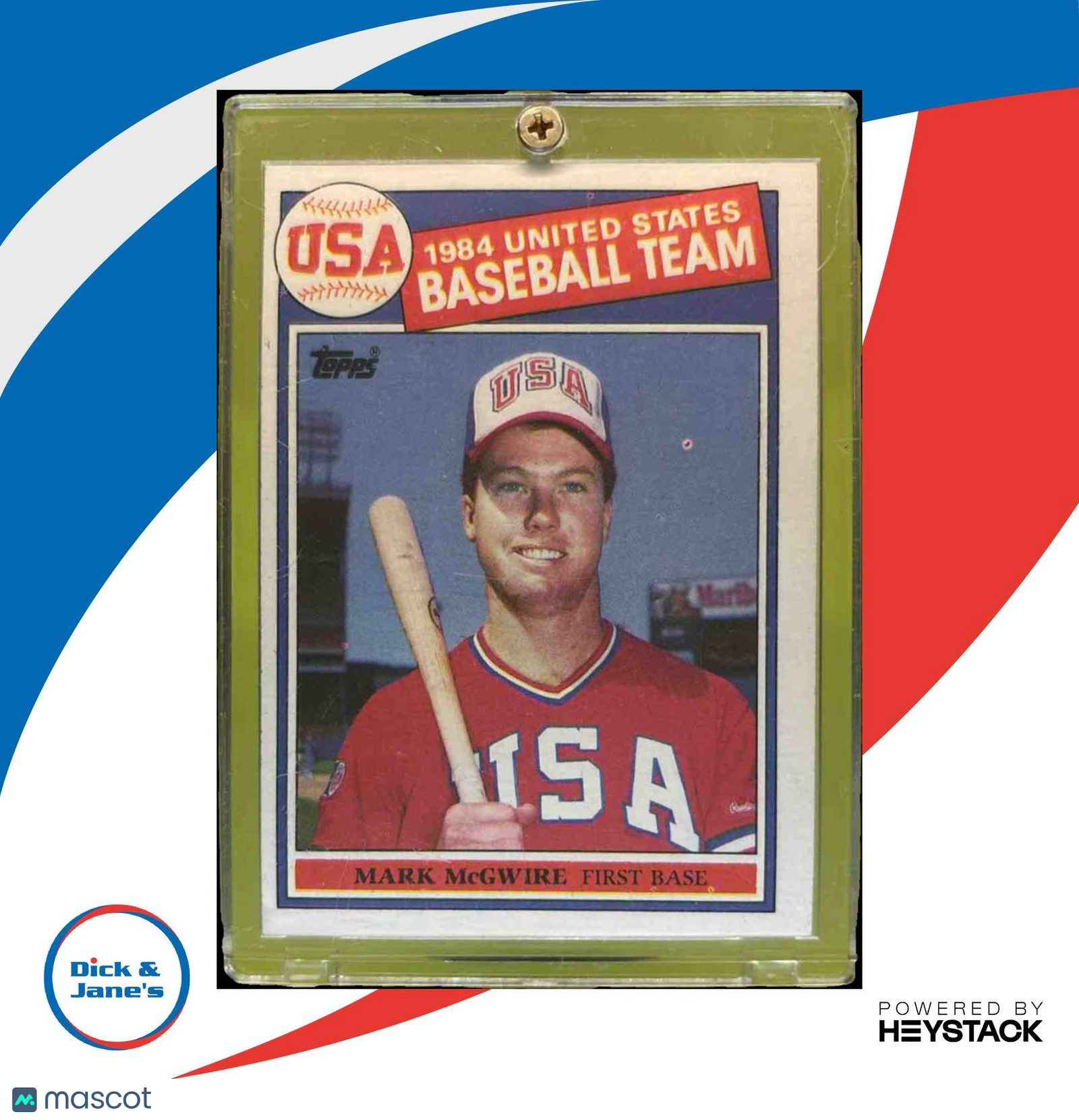 1985 Topps Mark McGwire #401 RC USA - Sports Cards