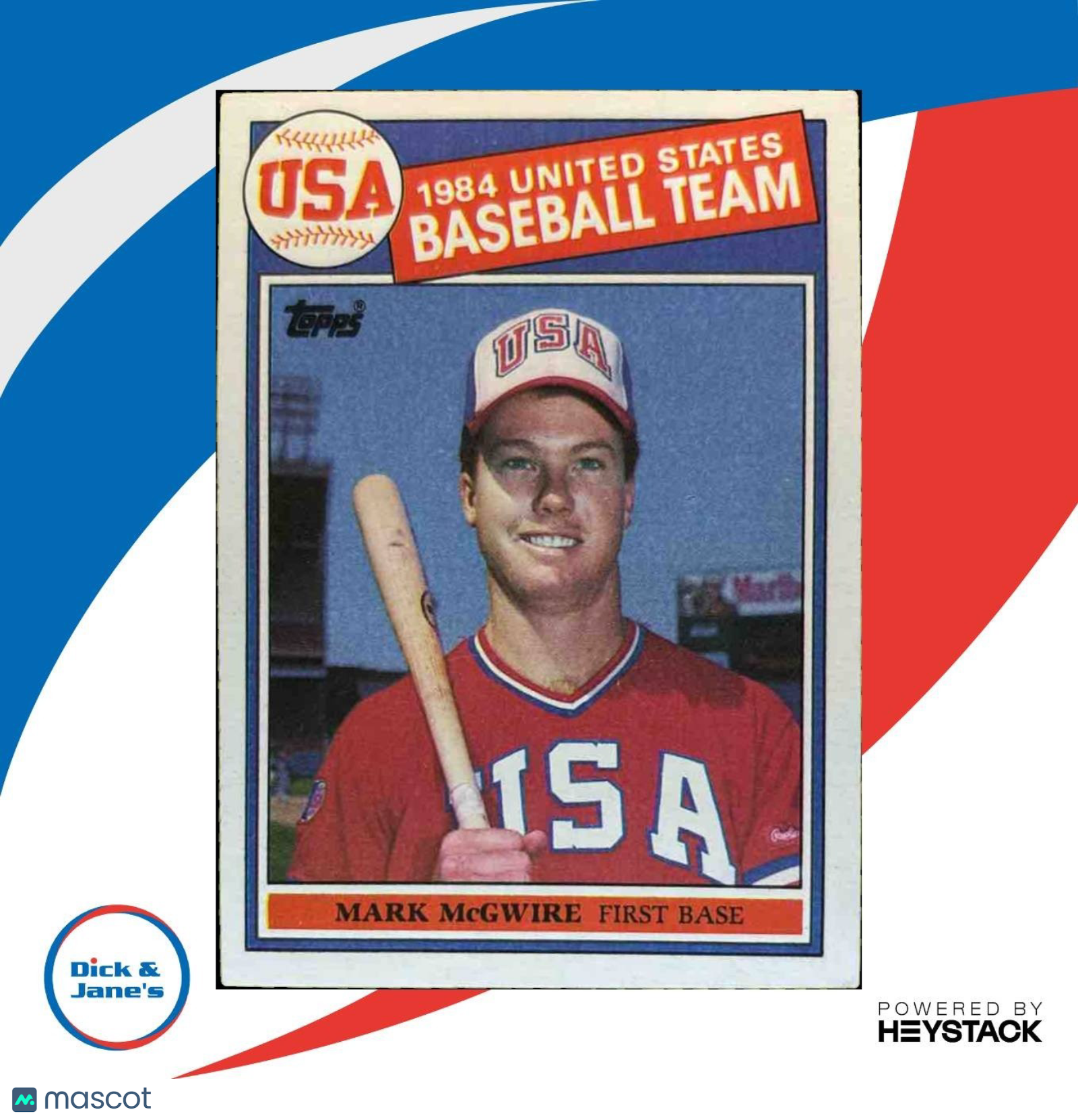 1985 Topps Mark McGwire #401 RC USA - Sports Cards