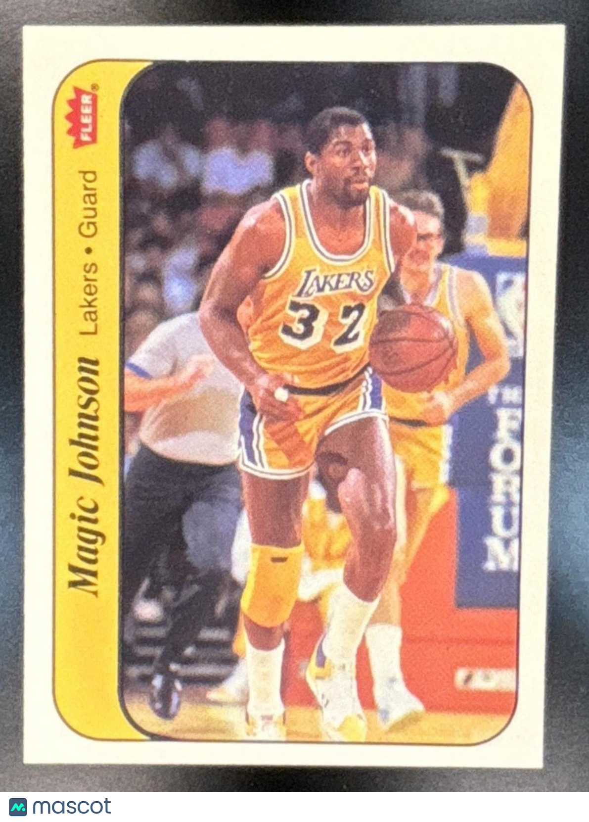 1986-87 Fleer Magic Johnson Stickers #7 Los Angeles Lakers - Sports Cards