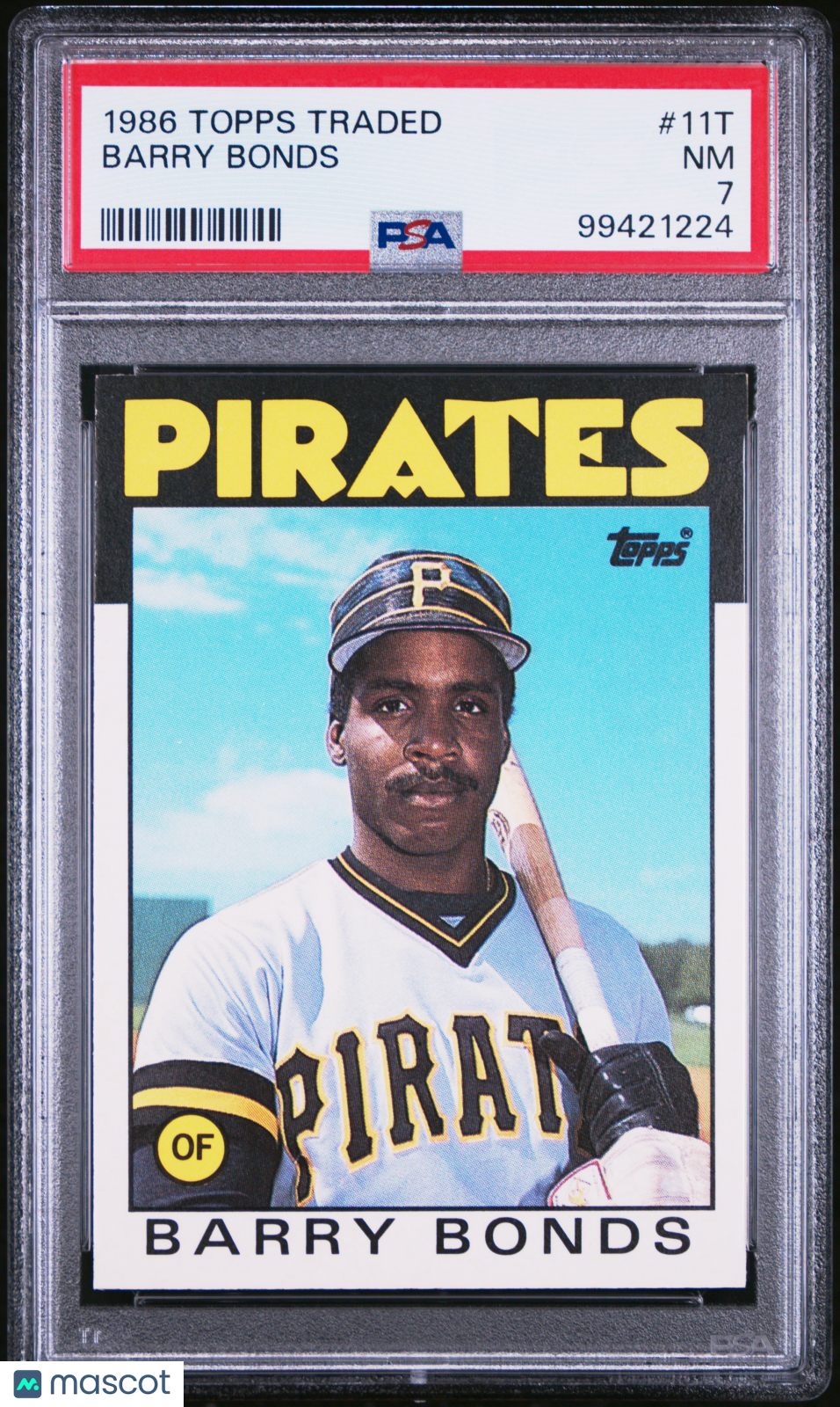 1986 Topps Traded Barry Bonds XRC Rookie #11T PSA 7 Pittsburgh Pirates Graded Sports Cards