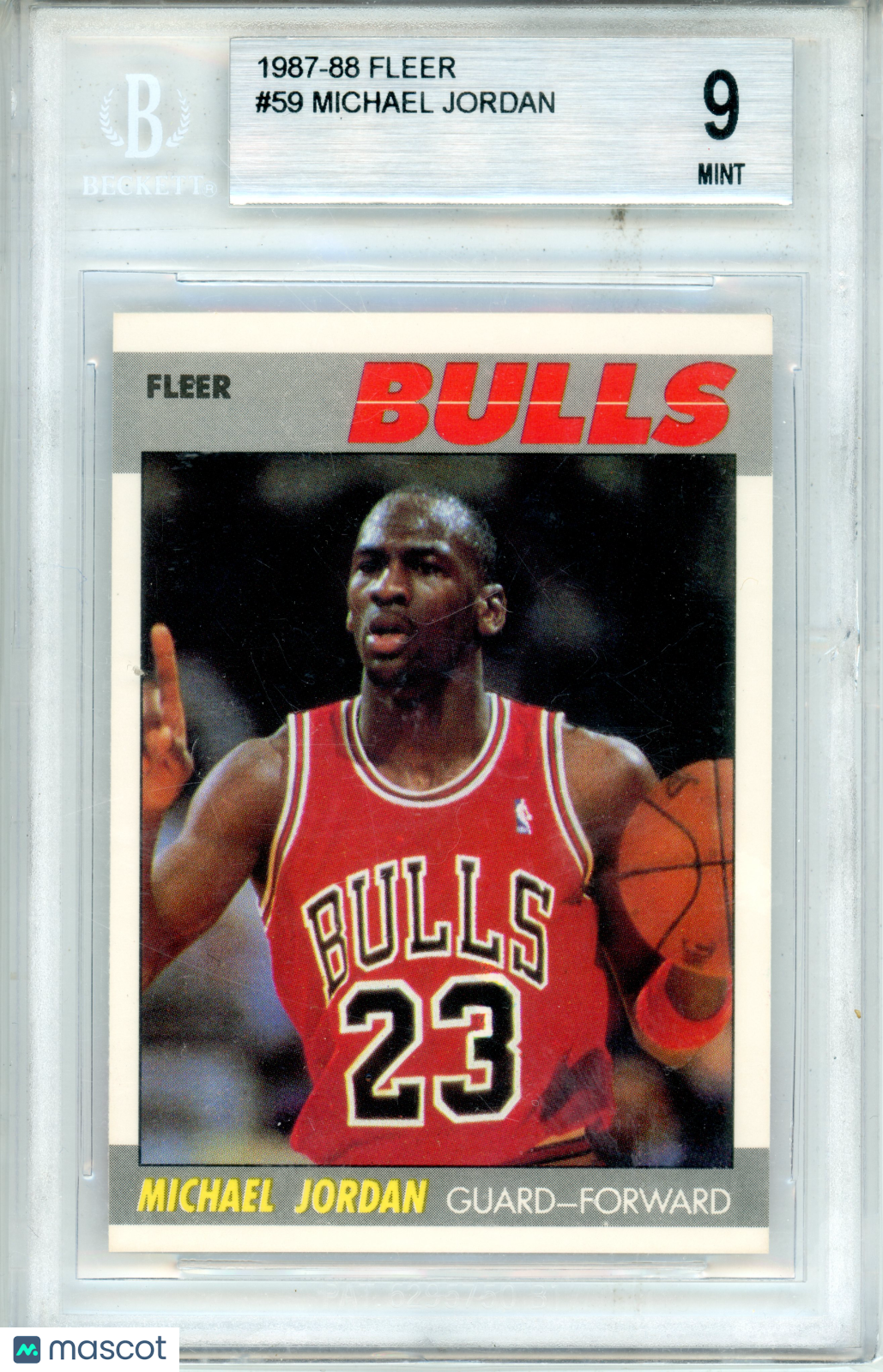 1987-88 Fleer Basketball #59 Michael Jordan Chicago Bulls HOF BGS 9 MINT GOAT! - Graded Sports Cards