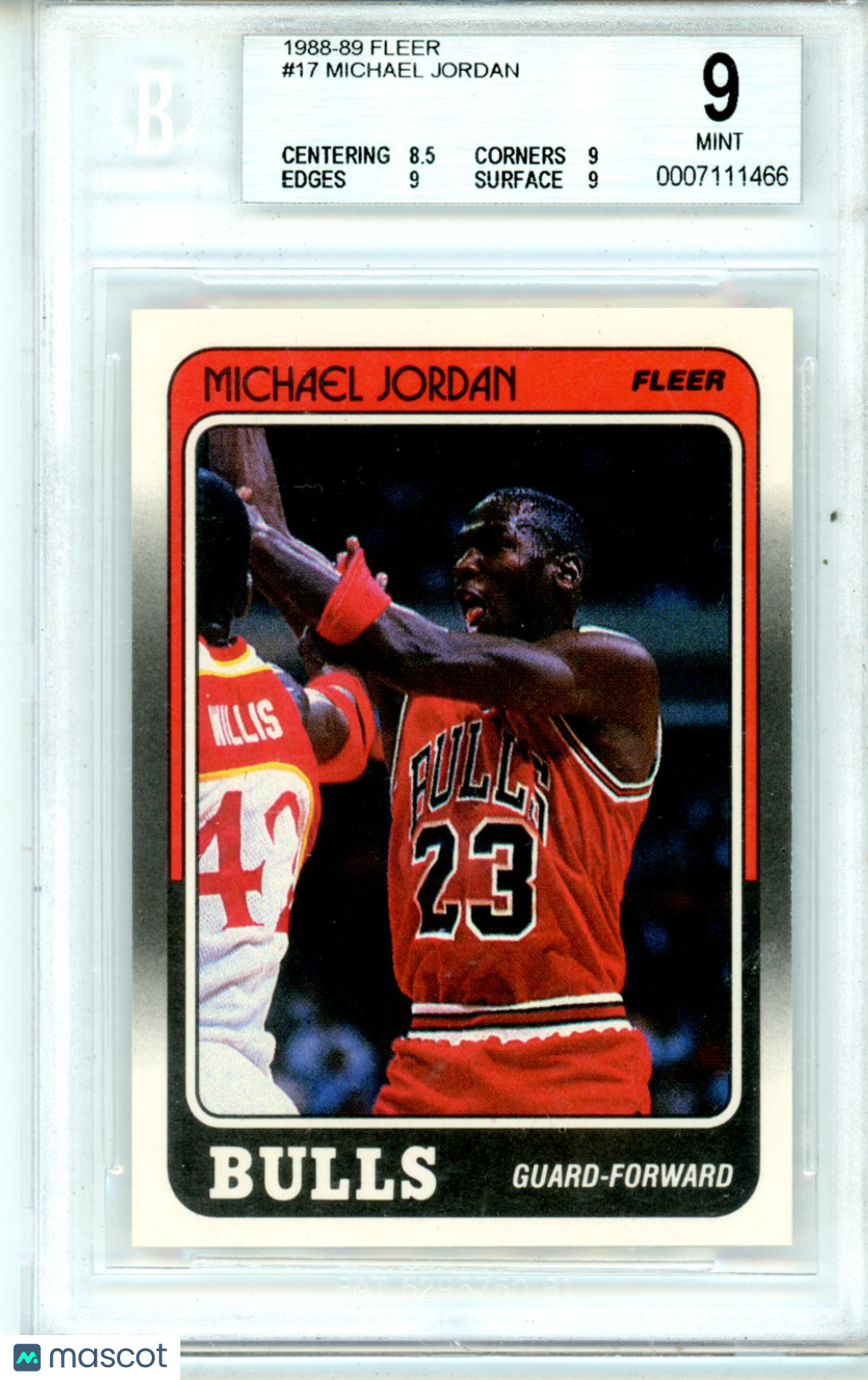 1988 Fleer Michael Jordan #17 BGS 9 - Graded Sports Cards