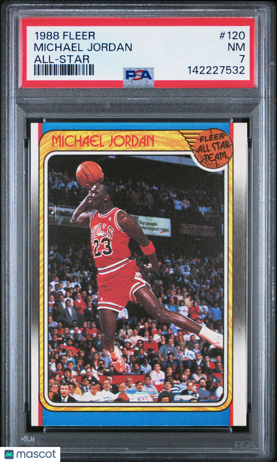 1988 Fleer Michael Jordan All Star #120 PSA 7 - Graded Sports Cards