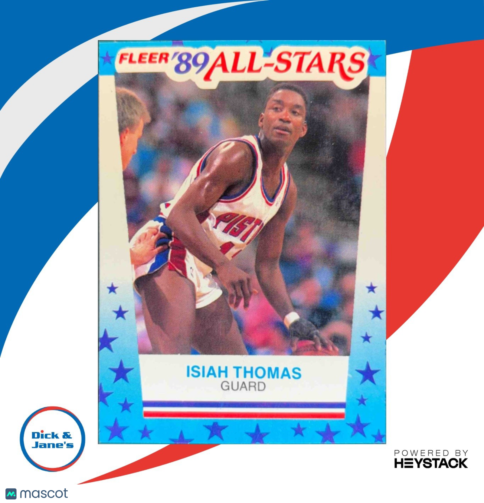 1989-90 Fleer Isiah Thomas Stickers #6 Detroit Pistons - Sports Cards