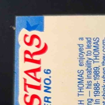 1989-90 Fleer Isiah Thomas Stickers #6 Detroit Pistons - Sports Cards