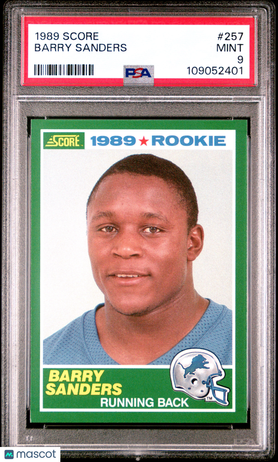 1989 Score Barry Sanders Rookie #257 PSA 9 Detroit Lions - Graded Sports Cards