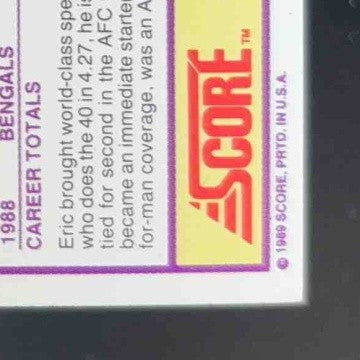 1989 Score Supplemental Eric Thomas #394S RC Cincinnati Bengals Buyback Stamped - Sports Cards