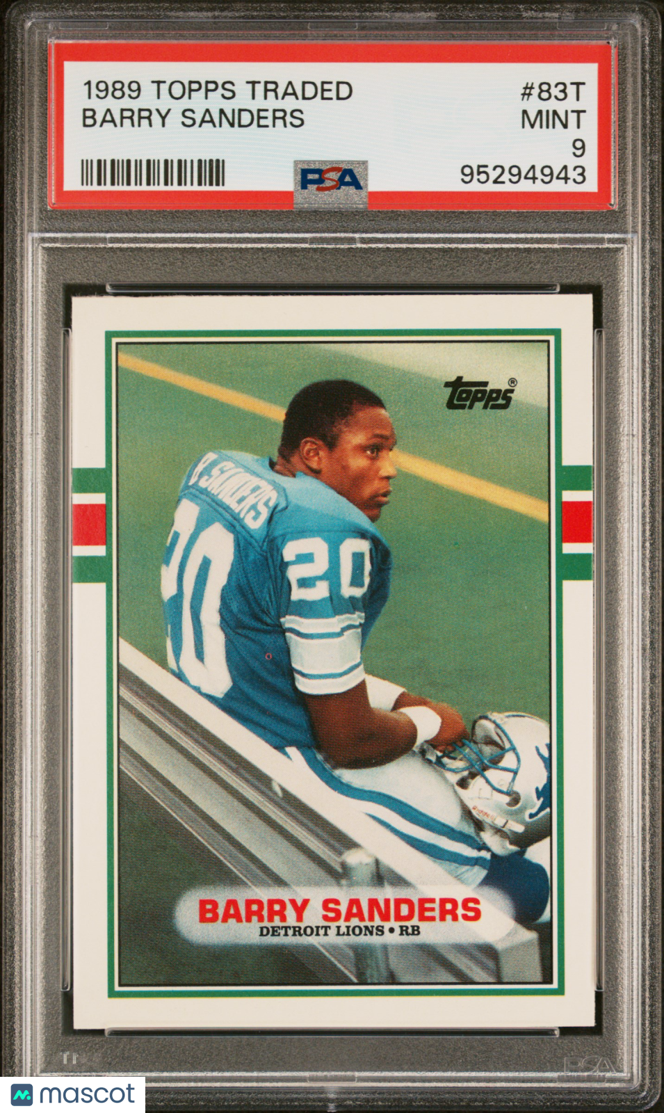 1989 Topps Traded Barry Sanders #83T PSA 9 Detroit Lions - Graded Sports Cards