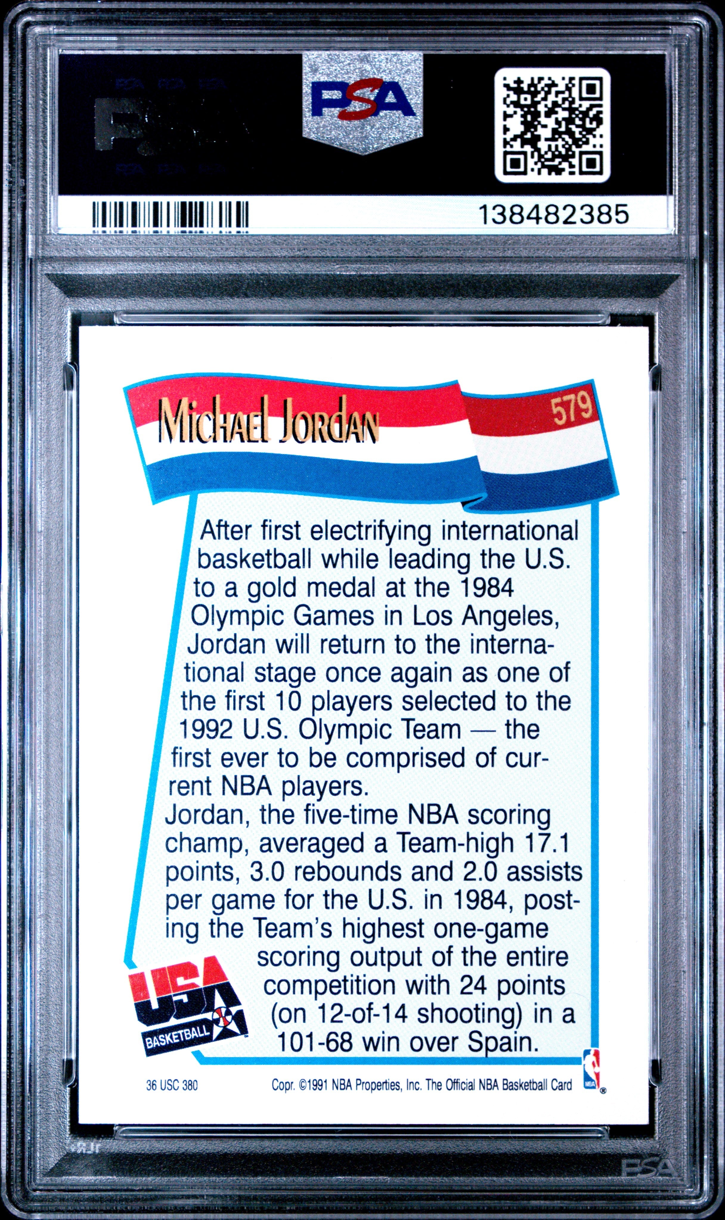 1991 Hoops Michael Jordan #579 PSA 9 - Graded Sports Cards