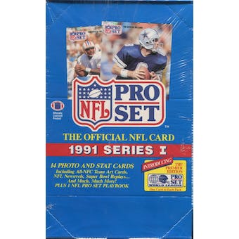 1991 Pro Set Series 1 Football Wax Box - NFL Hobby Box